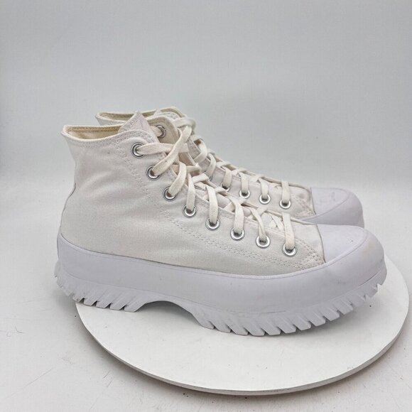 Converse Chuck Taylor All Star Lugged 2.0 High Men Size 9.5 A00871C White Shoes - Picture 4 of 13